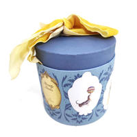 Luxury Custom Cylinder Paper Gift Box With Velvet Ribbon