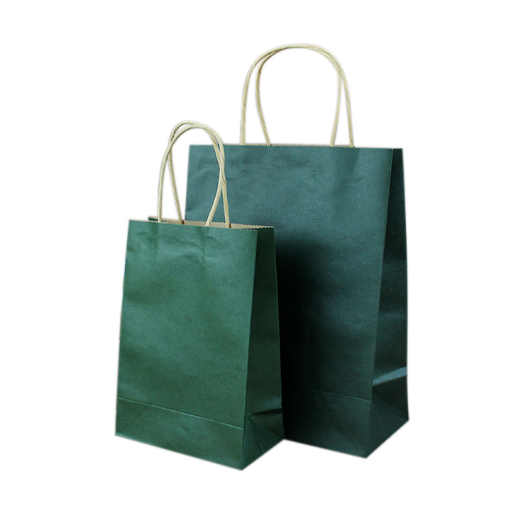 Luxury Brown Kraft Paper Shopping Bags With Twisted Handle Wholesale