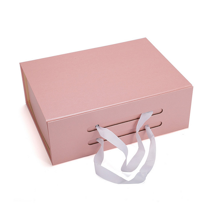 OEM Custom Magnetic Folding Rigid Box With Ribbon
